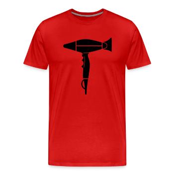 Hair dryer - Men's Premium Organic T-Shirt - red - Front - Damien (186cm)