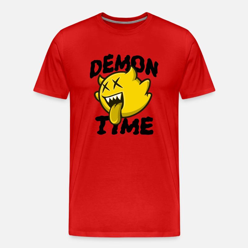 Demon Time - Gelber Geist - Männer Premium Bio T-Shirt - Rot