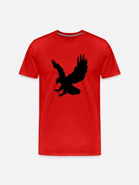 Swooping Hunting Eagle - Men's Premium Organic T-Shirt - red