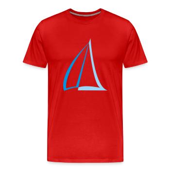 Segel Zweifarbig - Männer Premium Bio T-Shirt - Rot - Vorne - Damien (186cm)