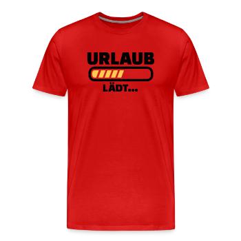 Urlaub - Männer Premium Bio T-Shirt - Rot - Vorne - Damien (186cm)