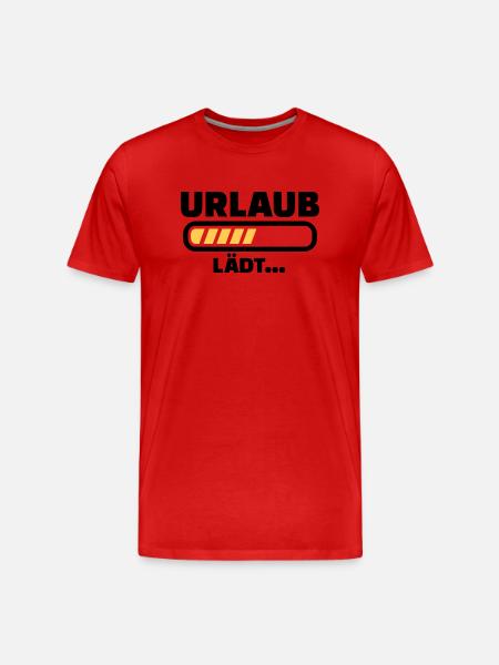 Urlaub - Männer Premium Bio T-Shirt - Rot