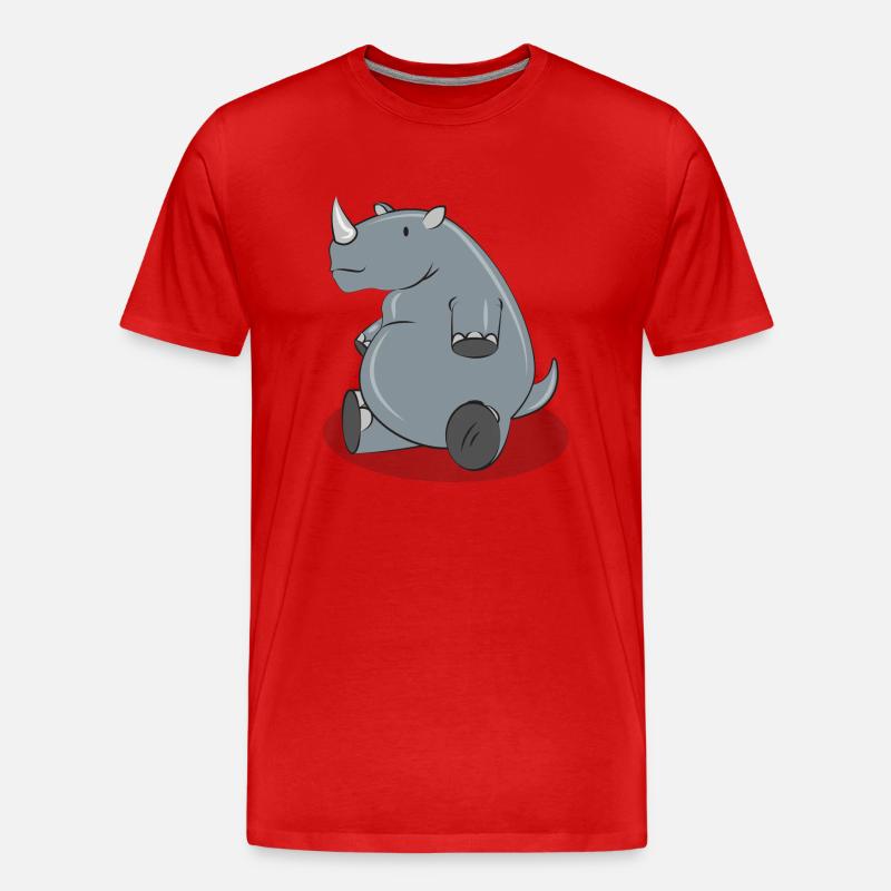Rhino - Männer Premium Bio T-Shirt - Rot
