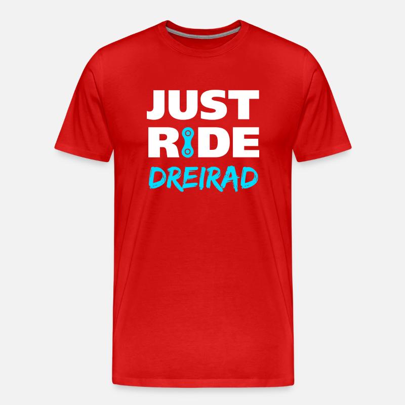 Just ride Dreirad Geschenk - Männer Premium Bio T-Shirt - Rot