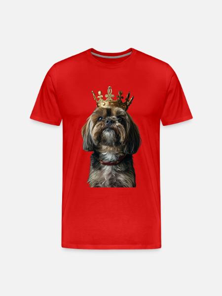 Lhasa Apso - Männer Premium Bio T-Shirt - Rot