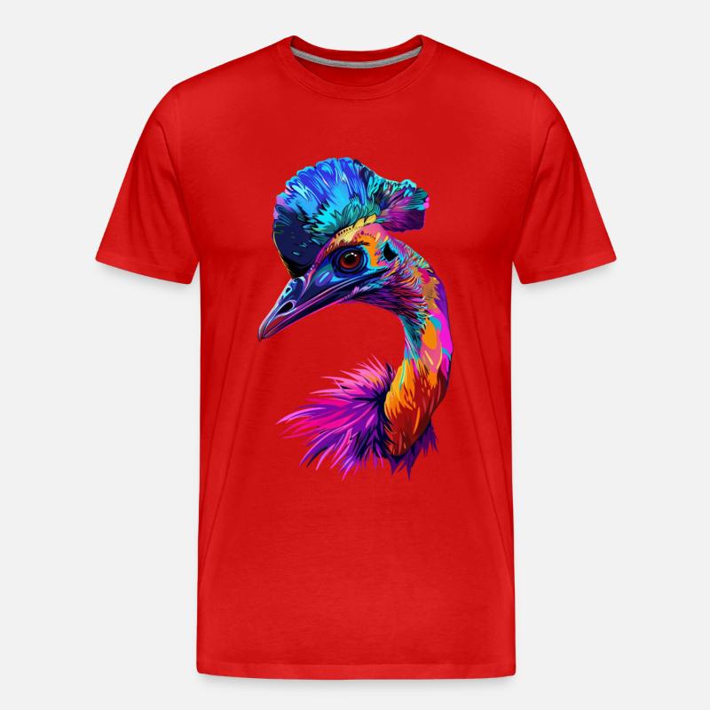 Kasuar - Männer Premium Bio T-Shirt - Rot