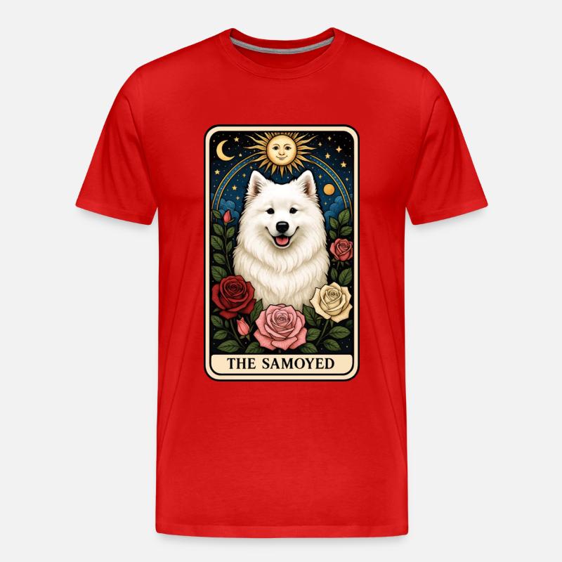 Samojede - Männer Premium Bio T-Shirt - Rot