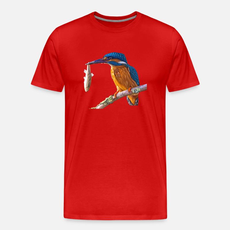 kingfisher eisvogel - Männer Premium Bio T-Shirt - Rot