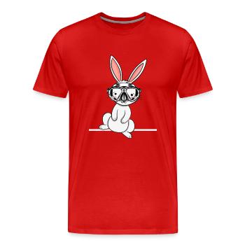 apnea dive oxygen snorkeling dive - Men's Premium Organic T-Shirt - red - Front - Damien (186cm)