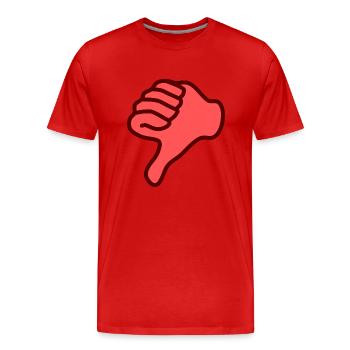 Dislike - Männer Premium Bio T-Shirt - Rot - Vorne - Damien (186cm)