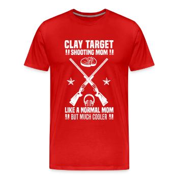 Tontaubenschießen | Skeet Schießsport Geschenkidee - Männer Premium Bio T-Shirt - Rot - Vorne - Damien (186cm)