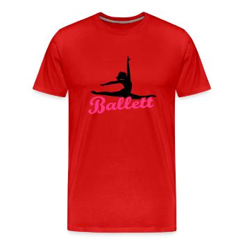 Ballett - Männer Premium Bio T-Shirt - Rot - Vorne - Damien (186cm)