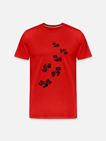Rennfahrer helm - Männer Premium Bio T-Shirt - Rot