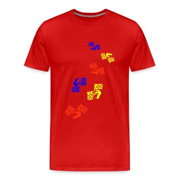 Casque de coureur - T-shirt bio Premium Homme - rouge - Devant - Damien (186cm)