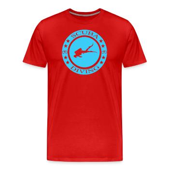 Scuba Diving - Männer Premium Bio T-Shirt - Rot - Vorne - Damien (186cm)