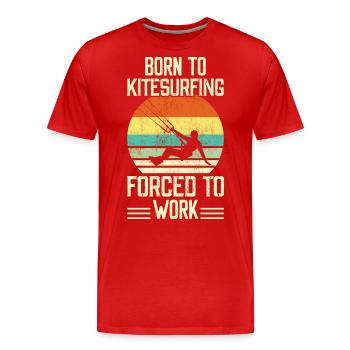 Kitesurf Kitesurfer Kiteboard - Männer Premium Bio T-Shirt - Rot - Vorne - Damien (186cm)