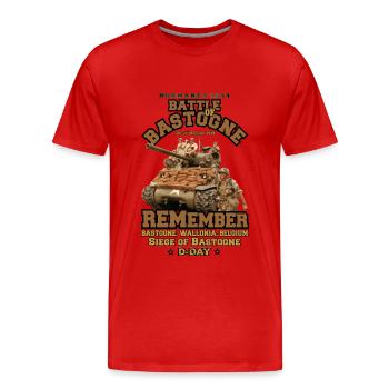 Schlacht von Bastogne - Ww2 - Landung in der Normandie - Männer Premium Bio T-Shirt - Rot - Vorne - Damien (186cm)