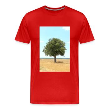 Baum, Umwelt, Natur - Männer Premium Bio T-Shirt - Rot - Vorne - Damien (186cm)