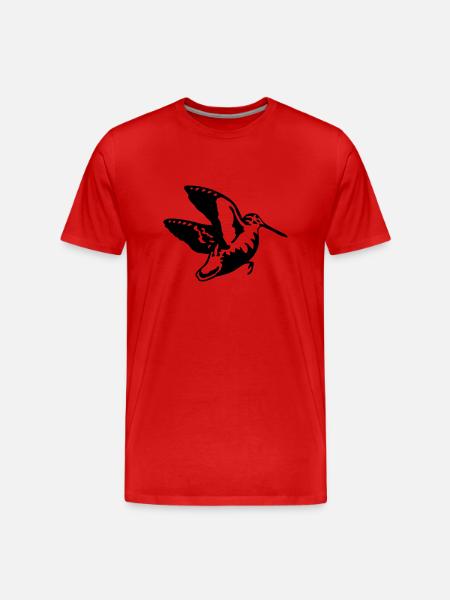 beccaccia in volo - Maglietta ecologica premium da uomo - rosso