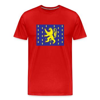Franche Comté - T-shirt bio Premium Homme - rouge - Devant - Damien (186cm)