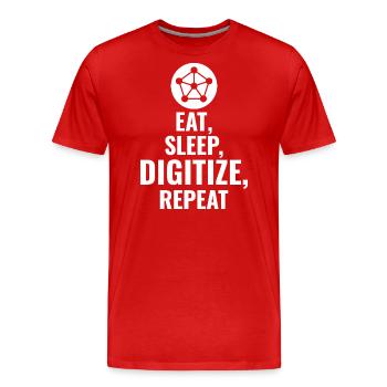SIG Cartographie Analyse de données Cartographie spatiale - T-shirt bio Premium Homme - rouge - Devant - Damien (186cm)