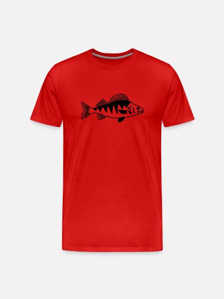 Abborre - Organic T-shirt Ekologisk premium-T-shirt herr - röd