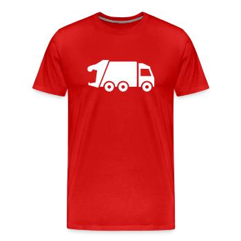 Camion poubelle - T-shirt bio Premium Homme - rouge - Devant - Damien (186cm)