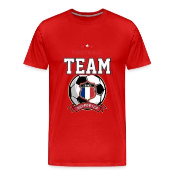 France - T-shirt bio Premium Homme - rouge - Devant - Damien (186cm)