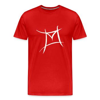 E-Mail, Briefumschlag Symbol. Philatelist - Männer Premium Bio T-Shirt - Rot - Vorne - Damien (186cm)