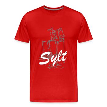 Sylt Insel Sylt I love Sylt Möwe sylt - Männer Premium Bio T-Shirt - Rot - Vorne - Damien (186cm)