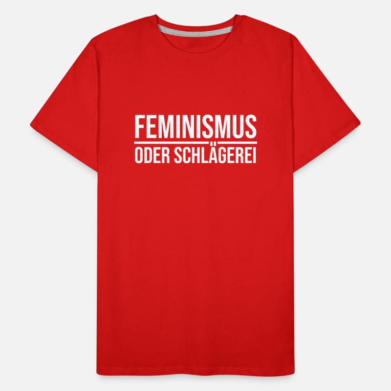 Feminismus oder Schlägerei Männer Premium Bio T-Shirt