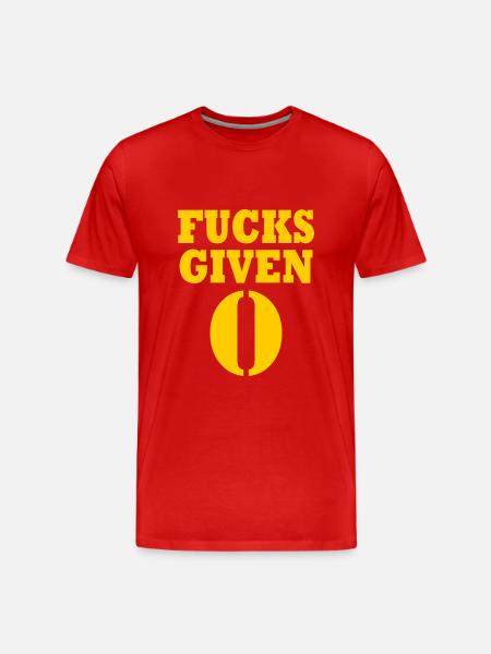 Zero fucks given - Men's Premium Organic T-Shirt - red