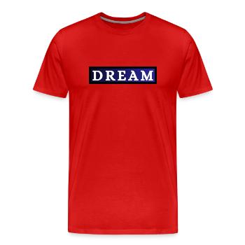 DREAM - Men's Premium Organic T-Shirt - red - Front - Damien (186cm)