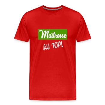 GELIEBTE. VIELEN DANK. DANKE, HERRIN - Männer Premium Bio T-Shirt - Rot - Vorne - Damien (186cm)