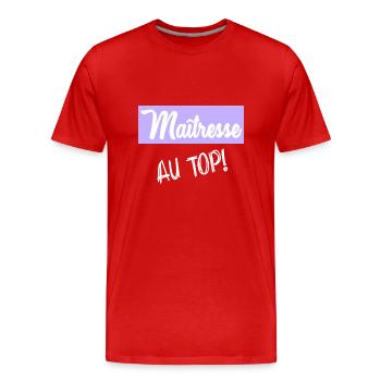 Geliebte - Männer Premium Bio T-Shirt - Rot - Vorne - Damien (186cm)