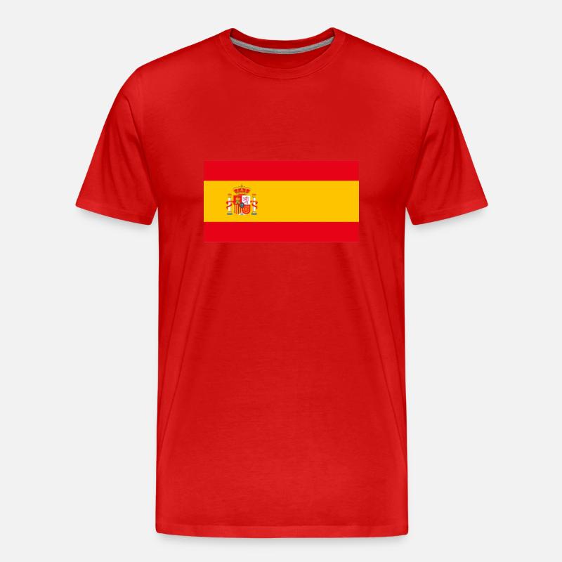 100% spanische spanische Flagge - Männer Premium Bio T-Shirt - Rot
