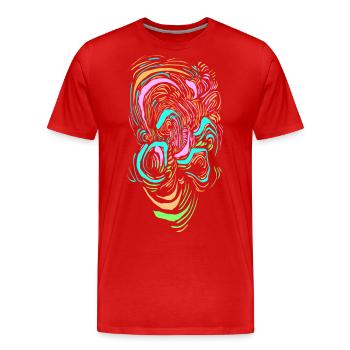 Clown de science-fiction - T-shirt bio Premium Homme - rouge - Devant - Damien (186cm)