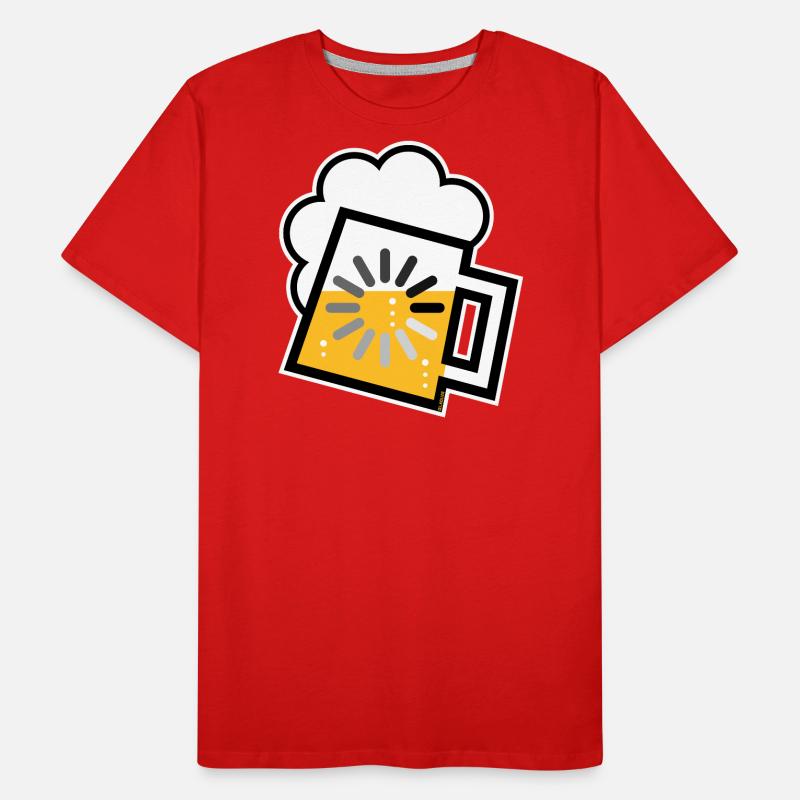 Beer Loading (Drinking In Progress / Icon / /) Men's Premium Organic T-Shirt