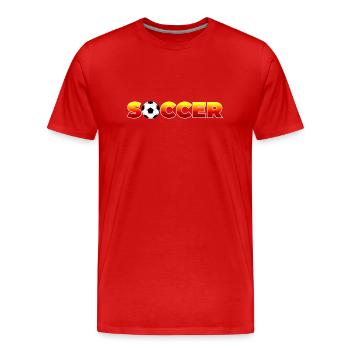 Football - T-shirt bio Premium Homme - rouge - Devant - Damien (186cm)