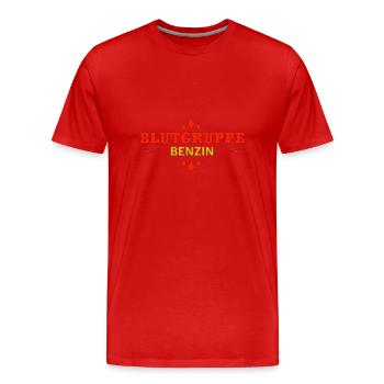 Blutgruppe Benzin - Männer Premium Bio T-Shirt - Rot - Vorne - Damien (186cm)