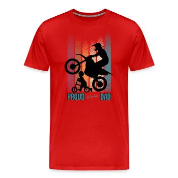 Motorsport Vater Sohn - Männer Premium Bio T-Shirt - Rot - Vorne - Damien (186cm)