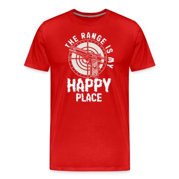 Pistolet Munitions Chasse Sport - T-shirt bio Premium Homme - rouge - Devant - Damien (186cm)