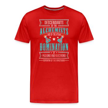 Alchemist Natur Okkult Forschung - Männer Premium Bio T-Shirt - Rot - Vorne - Damien (186cm)