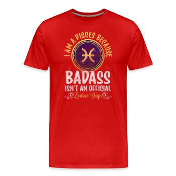Signe du zodiaque Planète constellation de Neptune - T-shirt bio Premium Homme - rouge - Devant - Damien (186cm)