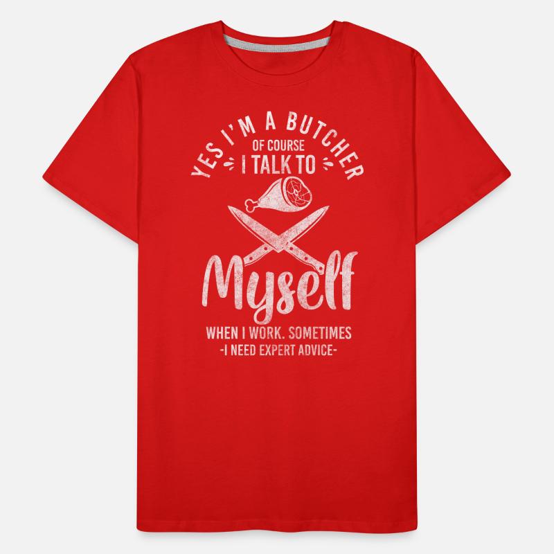 Butcher Meat Occupation Work Men's Premium Organic T-Shirt
