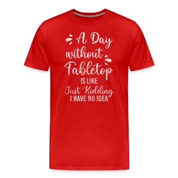 Board Game Game Board - Men's Premium Organic T-Shirt - red - Front - Damien (186cm)