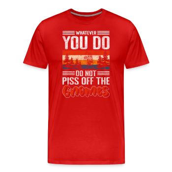 Wichtel Märchen Zipfelmütze - Männer Premium Bio T-Shirt - Rot - Vorne - Damien (186cm)