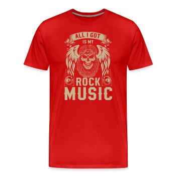 Rock, Hardrocker, Heavy Metal - T-shirt bio Premium Homme - rouge - Devant - Damien (186cm)