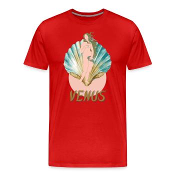 Venus - Männer Premium Bio T-Shirt - Rot - Vorne - Damien (186cm)