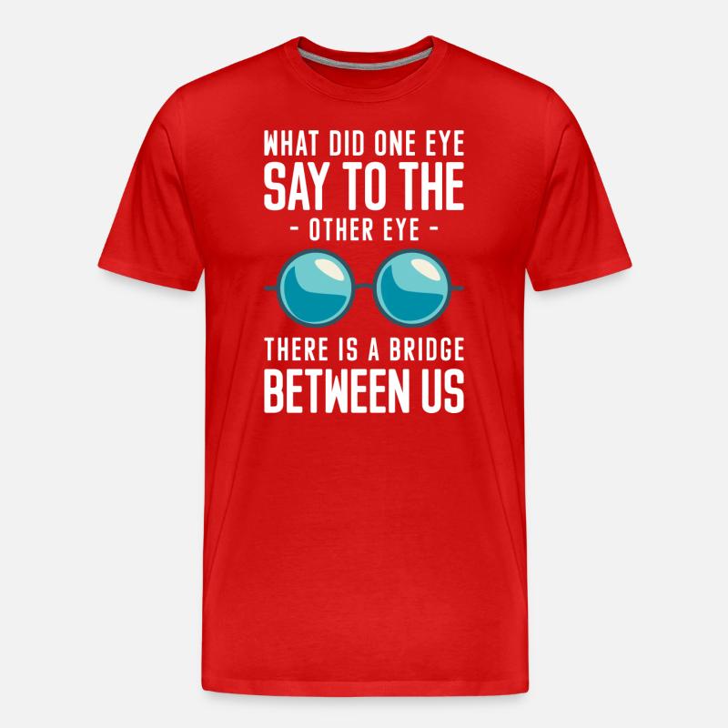 Brillen Optiker - Männer Premium Bio T-Shirt - Rot